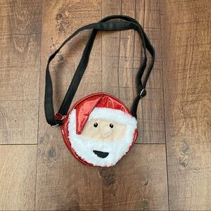 Santa Claus purse bag for Kids holiday time zip closure adjustable strap